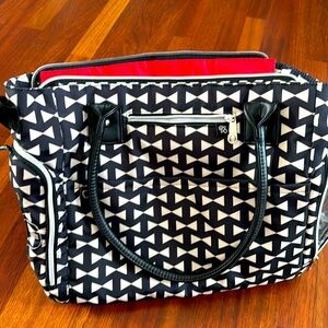 Black and white Diaper bag